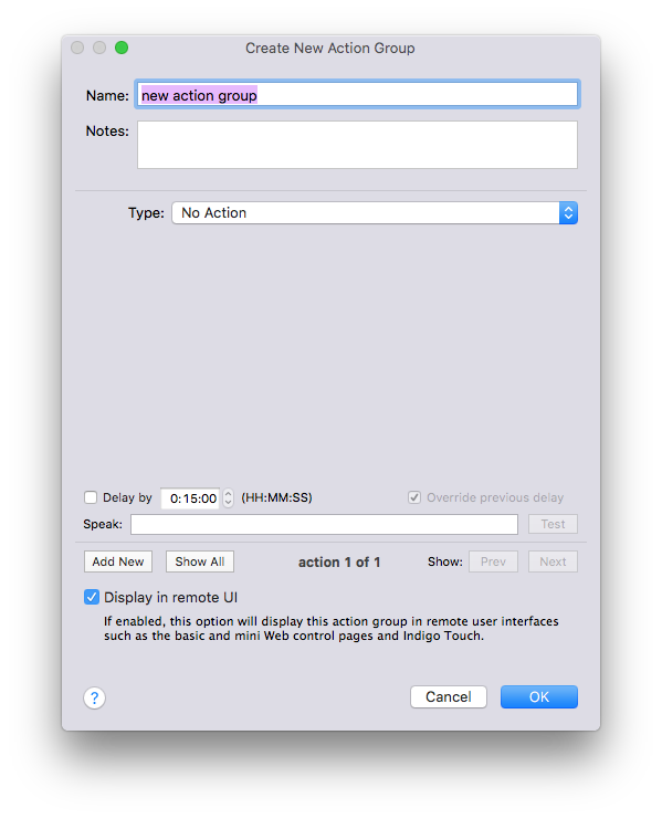 Action Group Dialog Image