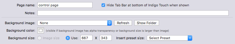 Control Page Information Image
