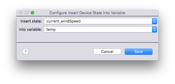Insert Device State Into Variable Action Image