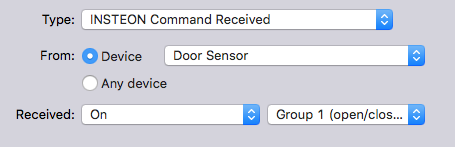 Insteon Command Received Trigger