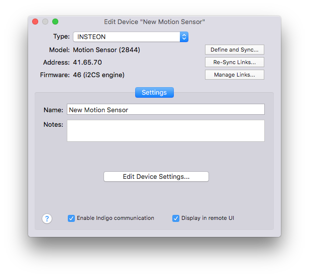 Insteon Device Detail Image