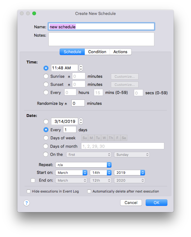 Schedule Dialog Image