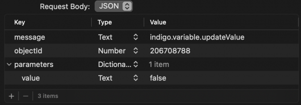 Update Variable Value JSON Image