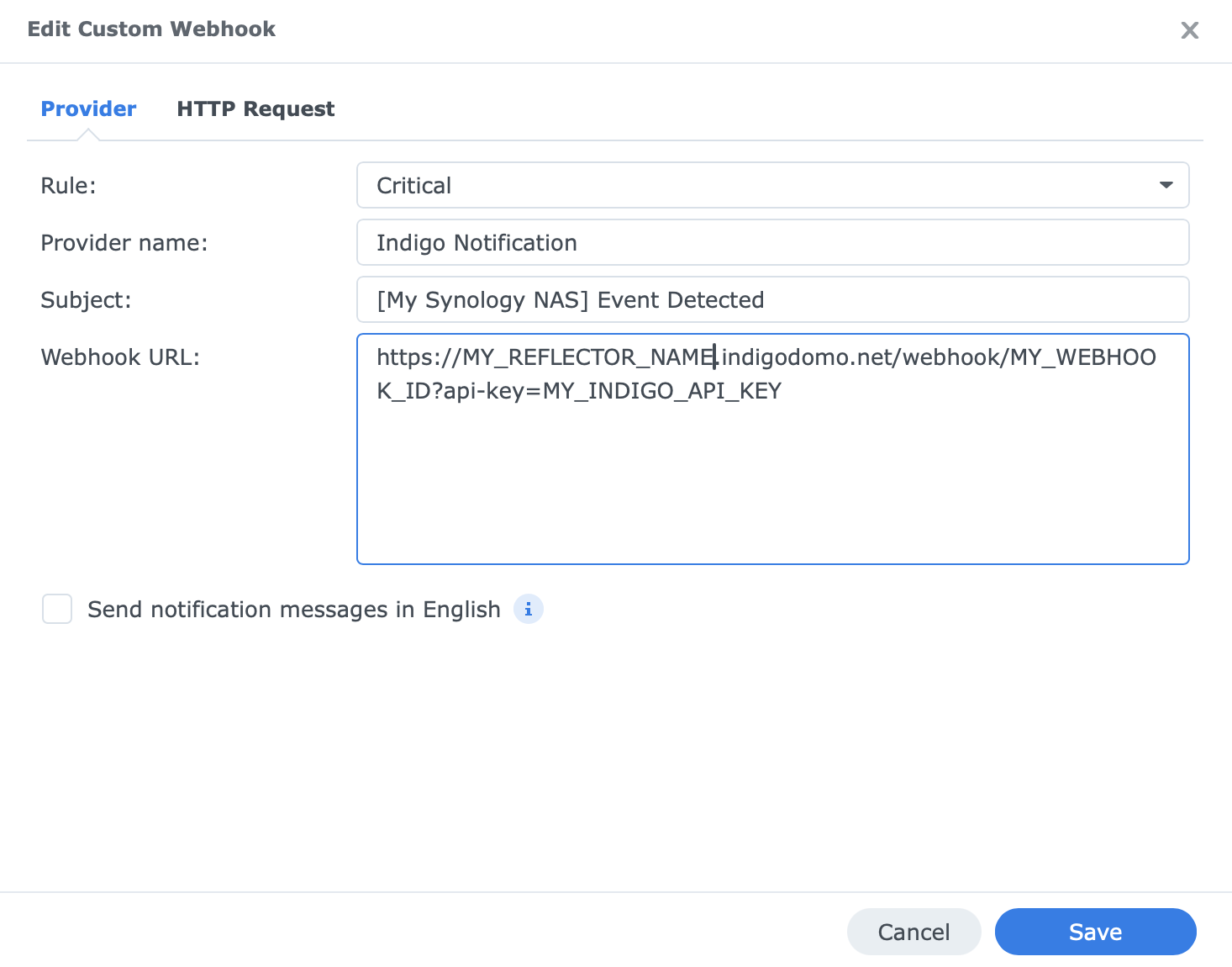 Webhook Provider