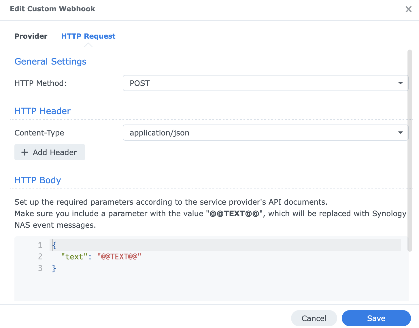 Webhook Request