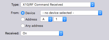 X10 Command Received Trigger Image